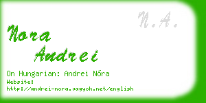 nora andrei business card